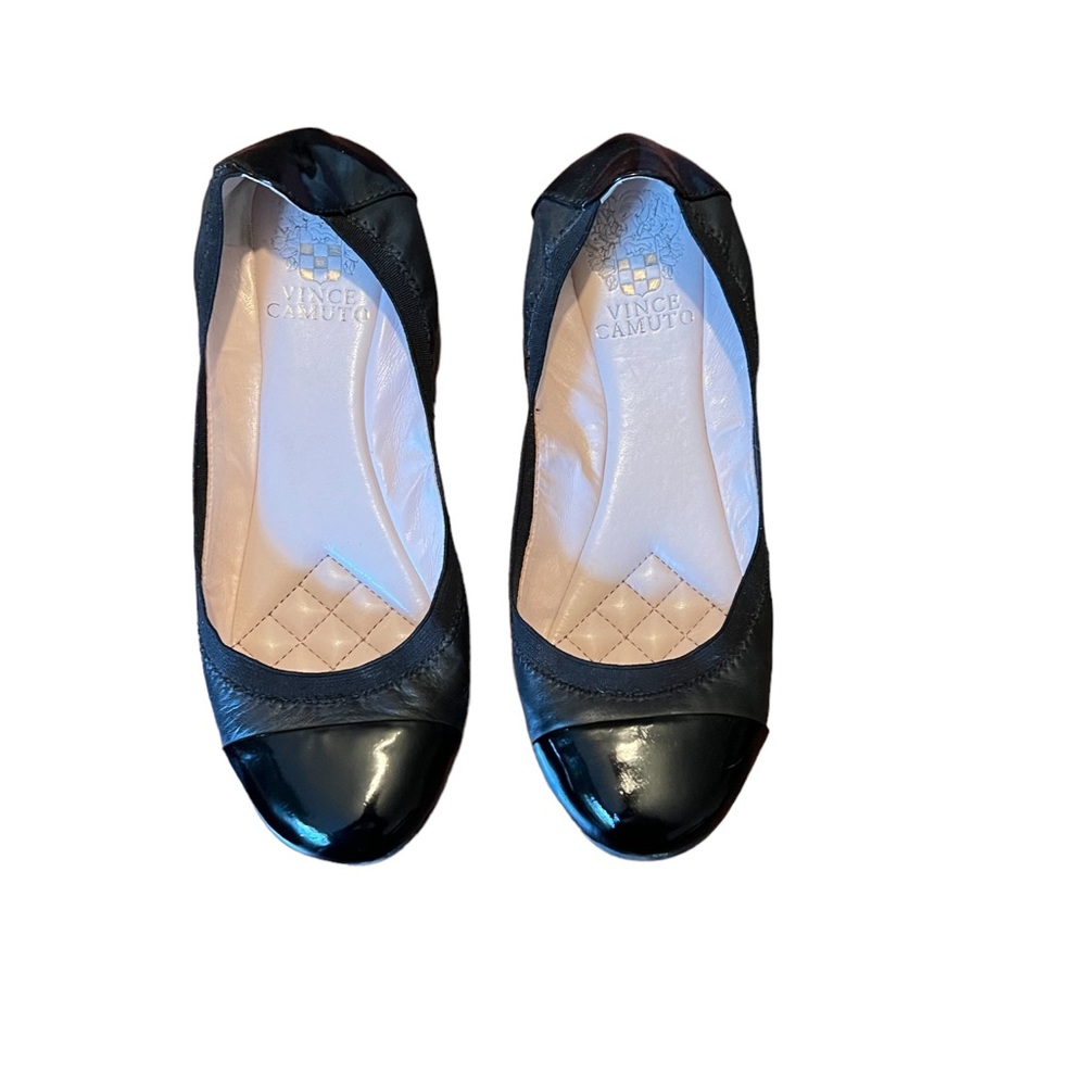 Vince Camuto Black Ballet Leather Flats 6.5